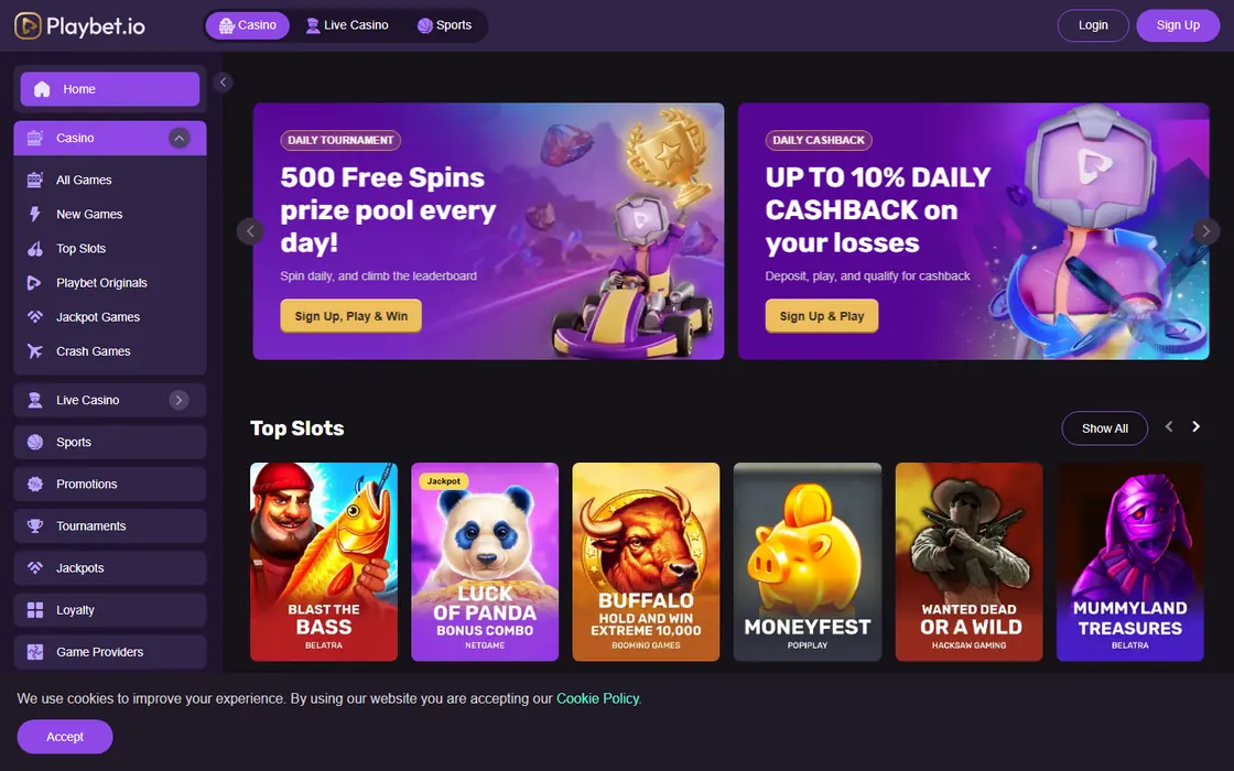 Captura de Playbet.io